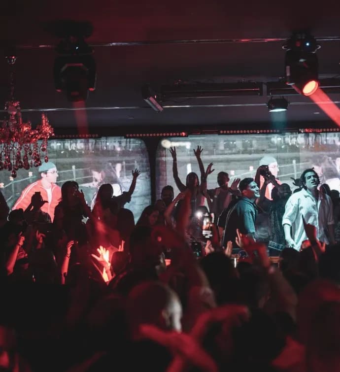 Black Orchid nightclub interior during a performance